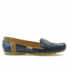 Mocasines de mujer 619 índigo+marrón