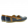 Mocasines de mujer 619 índigo+marrón