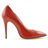 Zapatos elegantes de mujer 1241 charol rojo satinado