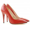 Zapatos elegantes de mujer 1241 charol rojo satinado