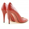 Zapatos elegantes de mujer 1241 charol rojo satinado