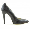 Zapatos elegantes de mujer 1241 croco morado