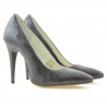 Zapatos elegantes de mujer 1241 croco morado
