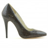 Zapatos elegantes de mujer 1241 croco marrón