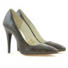 Zapatos elegantes de mujer 1241 croco marrón