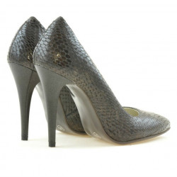 Zapatos elegantes de mujer 1241 croco marrón