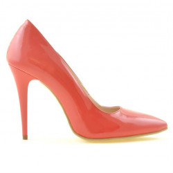 Zapatos elegantes de dama 1241 charol rojo coral