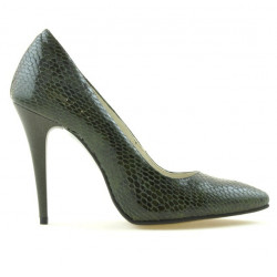 Zapatos elegantes para mujer 1241 cocodrilo verde