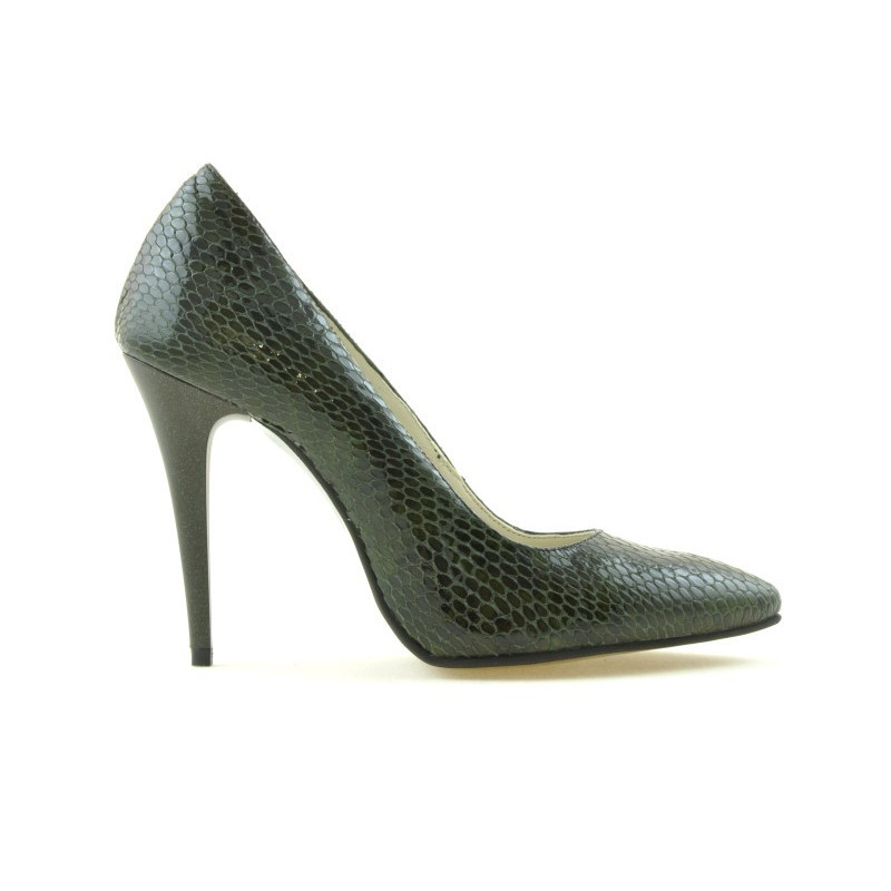 Zapatos elegantes para mujer 1241 cocodrilo verde