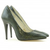 Zapatos elegantes para mujer 1241 cocodrilo verde