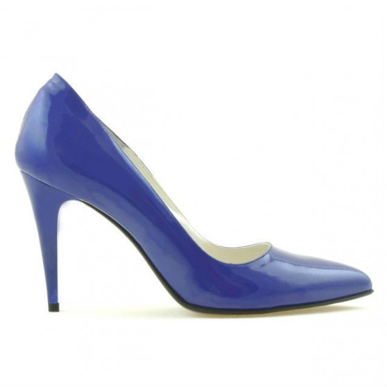 Zapatos elegantes de mujer 1246 charol azul