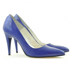 Zapatos elegantes de mujer 1246 charol azul