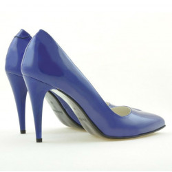 Zapatos elegantes de mujer 1246 charol azul