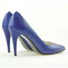 Zapatos elegantes de mujer 1246 charol azul