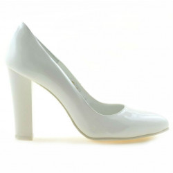 Zapatos elegantes de mujer 1214 charol blanco