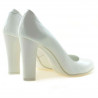Zapatos elegantes de mujer 1214 charol blanco