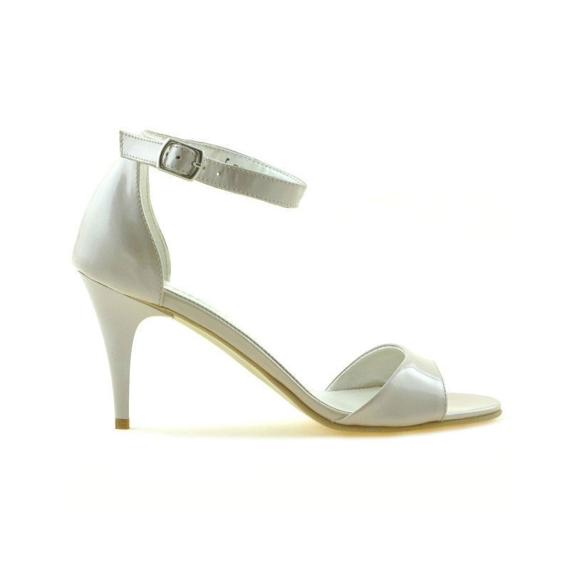 Sandalias de mujer 1238-1 charol beige nácar